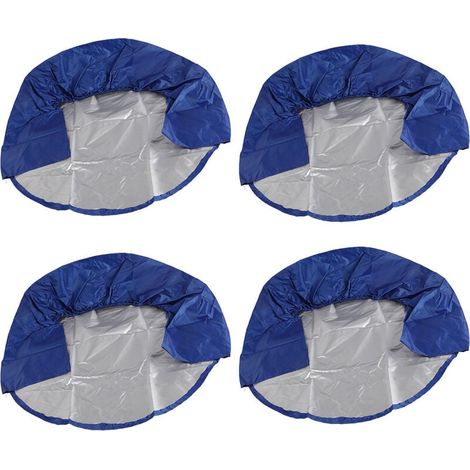 Enowelir Couvre-pneus de roue de 32 pouces, 4 pièces, housses de protection pour camping-car, camion, voiture, camping-car, remorque, bleu (1/4)