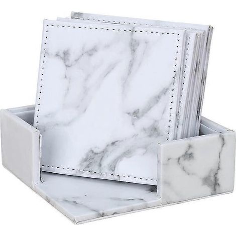 Set mit 6 Untersetzern (quadratischer Marmor) (1/5)
