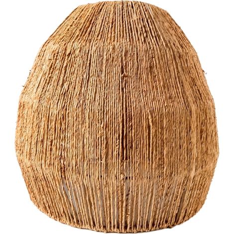 Pantalla de lámpara colgante ovalada de yute natural 32 cm (1/5)