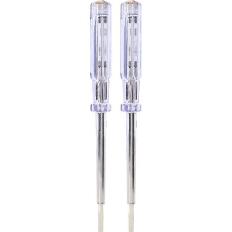 2 Pcs Crayon de test d'embout de tournevis Testeur de tension électrique Outil compact et durable pour les professionnels électriciens (1/5)