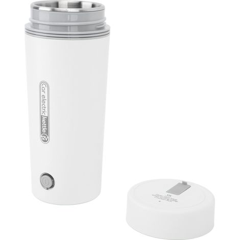 Bouilloire électrique rapide 350ml Portable Auto Voiture Voyage Blanc 12V 80W Chauffe-eau Intelligente Protection Anti-surchauffe Tasse Isotherme (1/5)