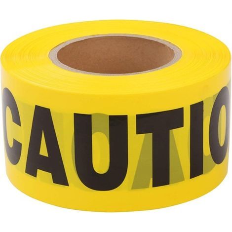 Yellow Attention Ruban Barricade Tape Ruban de sécurité, barrière de 7.5cm 100M Non adhésif (1/5)