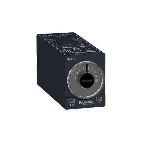 Relè temporizzatore di lavoro Harmony 0,1s a 100h 230Vca 2CO - REXL2TMP7