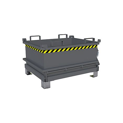 Contenedor con trampilla  capacidad 0,24 m³  gris ratón RAL