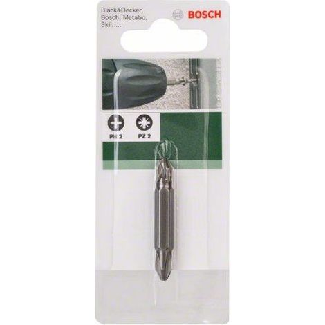 Bosch 2609255955 Embout de tournevis à double extrémité PH2 PZ2 45 mm (1/2)