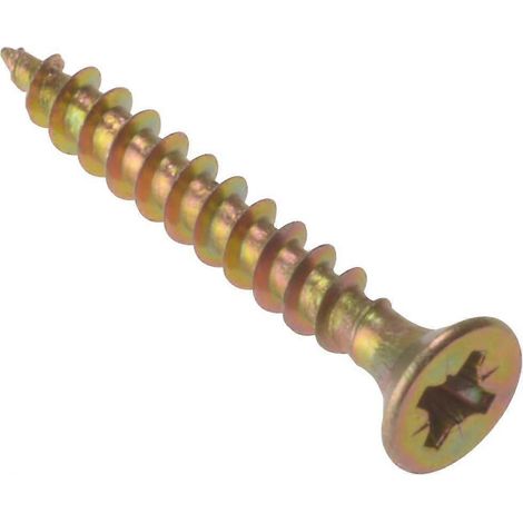 Vis multi-usages à filetage simple 3,5 x 35 mm Zinc jaune passivé Boîte de 200 (1/4)