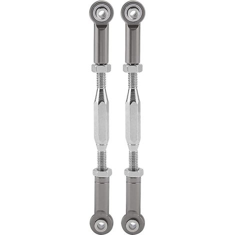 Biellette de direction en alliage d'aluminium (gris titane) compatible avec les camions télécommandés à l'échelle 1/10 (1/5)
