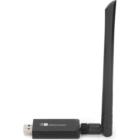 Carte réseau USB sans fil BT 1200M 5G double bande avec antenne et CD pour ordinateur portable et de bureau (1/5)