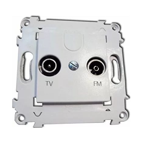 Schneider ALB82327 FM TV socket 1 input 2 outputs Alvaïs
