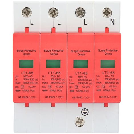Dispositif de protection contre les surtensions domestiques 4P 30 kA-65 kA 385 V (1/5)