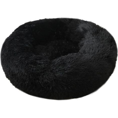 (Schwarz) 50 cm Korbbett – Schwarz – Rund – Weich und bequem (1/4)