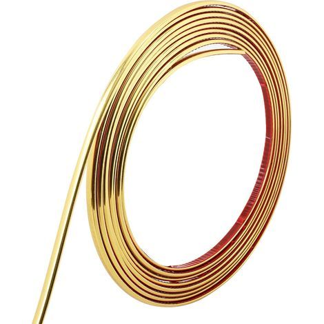 GABRIELLE Bande de bordure dorée autocollante flexible, bandes décoratives avec de belles coutures, adaptée aux murs, plafonds, sols, armoires et carreaux de céramique 10 m (1/5)