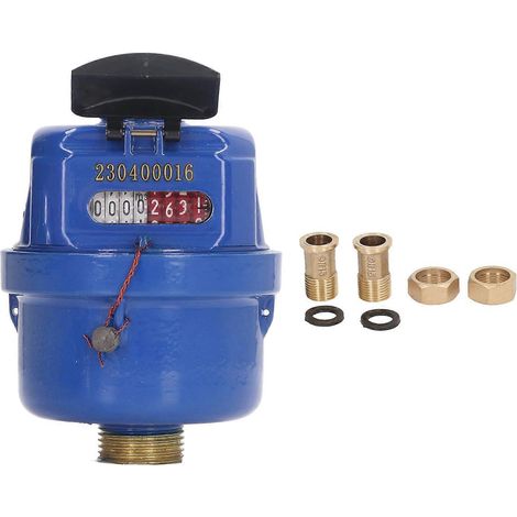 Ouitble Lxh 15e Débitmètre d'eau froide en laiton, compteur d'eau volumétrique, connecteur NPT 1/2 pouce, compatible avec une utilisation au jardin et à la maison. (1/5)