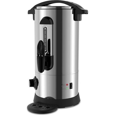 TolleTour Bollitore per vin brulé 1500 W Distributore di bevande calde 8 L con vaschetta di raccolta, rubinetto di scarico, argento (1/5)