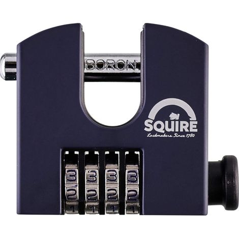Squire Lucchetto Pesante (SHCB65) - Grillo rotante più duro - Lucchetto a blocco con combinazione a 4 ruote - Acciaio legato per resistenza alla corrosione - Serratura resistente alle intemperie per c