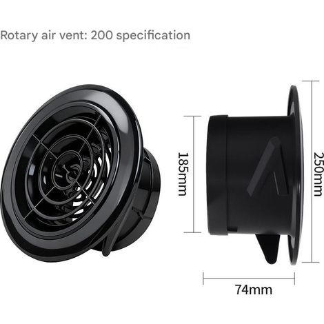 Grille d'aération ronde de 200 mm (8 pouces) avec moustiquaire intégrée, adaptée aux salles de bains, cuisines, bureaux et maisons. (1/5)