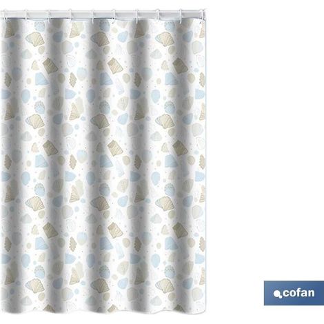 CORTINA DE BAÑO MARINA POLIÉSTER 220 X 200 CM (1/5)