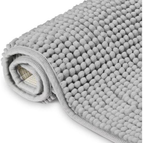Lntyq Tapis de Bain Antiderapant en Chenille, 40 x 60 cm Tapis Salle de Bain Absorbant, Tapis Salle de Bain en Microfibre Chenille, Tapis de Sol Lavable en Machine, pour la Salle de Bain, Douche, Baig (1/5)