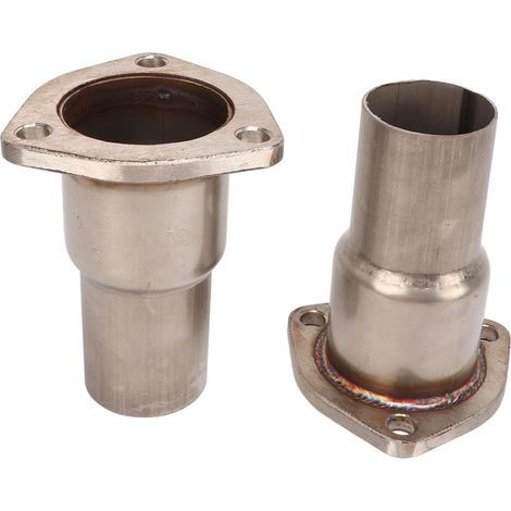 Kit de Réducteur de de Collecteur d'échappement à 3 Boulons, Réducteur en Acier de 1/2 à 2 Pouces de Diamètre avec Joint en Cuivre, Idéal pour les Connexions de Conduits d'admission de (1/5)