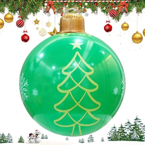Décorations gonflables Noël pour Jardin extérieur Boule étanche en PVC 61 Ballon gonflable Noël Pour arbre de jardin, maison, fête de l'hiver, pelouse, terrasse, toit, , parc (1/5)