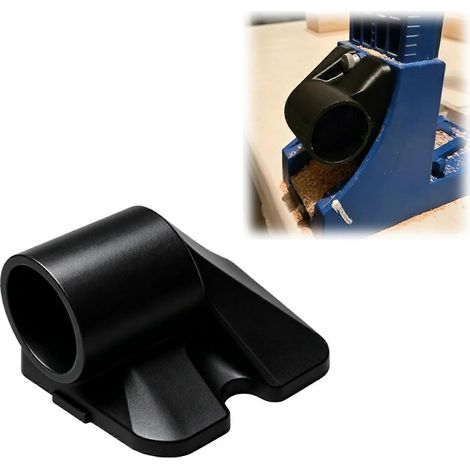 Adaptateur tuyau aspiration noir compatible gabarit Kreg K3/K4/K5, fixation rapide 1/4 pouce anti‑poussière