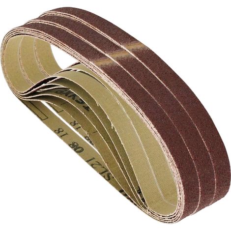 Dapetz ® 15pcs Sanding Belt 13x457mm, 80 Grit for Grinding, Sharpening, Derusting, Precise Sanding on Metal and Wood, Compatible with Black+Decker Belt Sanders (1/5)