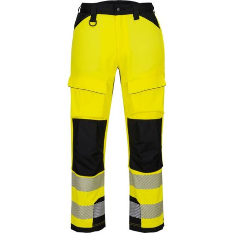 Pantaloni da lavoro in quota Hv Pw3 - Taglia 33 - Giallo/nero - Portwest