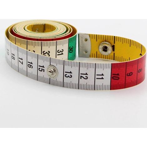 Metro a nastro flessibile da 150 cm con bottone a pressione – Confezione da 2 – Per cucito e misurazioni umane (1/5)
