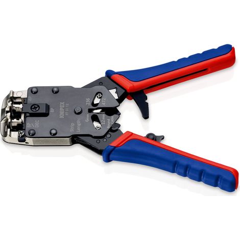 KNIPEX 97 51 12 Pinza per connettori modulari tipo "Western" con manici multicomponente brunita 200 mm