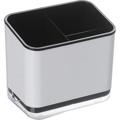 1 Egouttoir à Couverts, 3 Compartiments, Plastique Noir, Drainage Ventilé, Pour Cuisine (1/5)