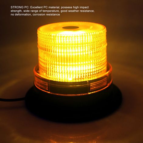 LED-Signalleuchte für Baustellenfahrzeuge, gelbe LED-Blinkleuchte für Autos, hochfeste magnetische Blinkleuchte, Deckenleuchte für Schulbusse, 12-24V. (1/5)