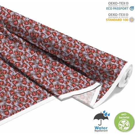 OUTDOOR DEKOSTOFFE OXFORD - Motiv Aquarellblumen 4 I DX460