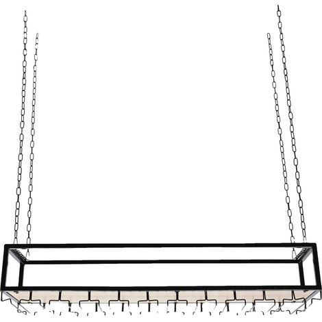 Weinregal, Kohlenstoffstahl, 43,3 x 10 Zoll, Maximale Tragfähigkeit 165,35 lbs, Glashalter 1,57-3,54 Zoll, Höhenverstellbar (1/5)