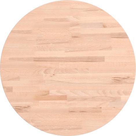 Dessus de table Dessus de bureau Plateau de table Ø50x2,5 cm rond bois massif de hêtre