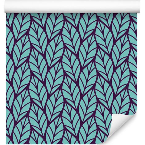 Papel pintado con estampado azul para salón y dormitorio, 50x1000 cm. (1/5)