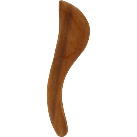 Tablette en bois pour gua sha, forme ergonomique S antidérapante, outil relaxant musculaire portable, parfum naturel, idéal pour usage domestique. (1/5)