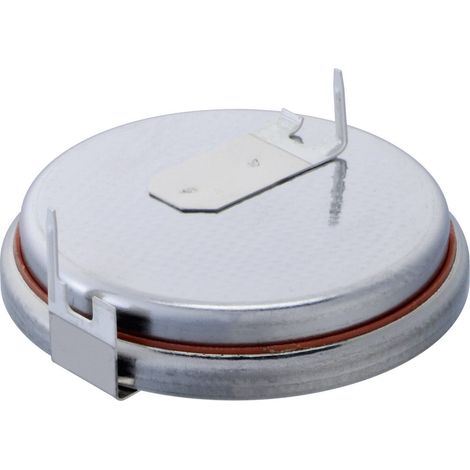 Pile bouton CR 2450N lithium 540 mAh 3 V – Haute densité d'énergie – Autodécharge faible – Pattes à souder pour CI – Renata - V701721