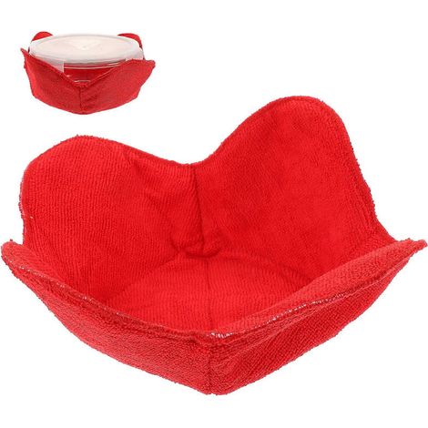 Manique pour bol micro-ondes, dessous de plat matelassé, manique résistante à la chaleur (1/4)
