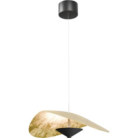 Ø Lumière suspendue LED de 45 cm Lente Feuille d’or - avec poulie - 2100-05-08-45-CS (1/3)