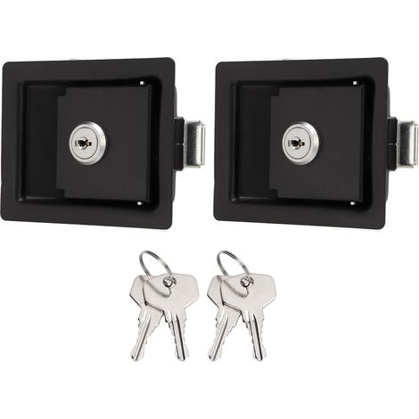 2 Pcs Carbon Steel Zinc Alloy Handle Latch for Motorhome Integrated Tool Box Panel (1/5)