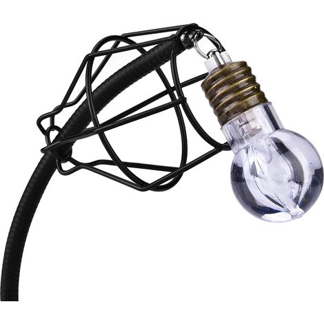 Lampe de nuit chat noir mignon en résine, lampe de bureau décorative pour chambre ou table (yeux noirs) (1/5)