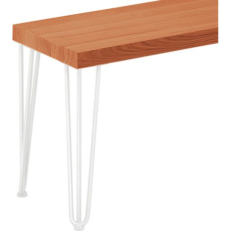 LAMO Manufaktur Sitzbank Flur Holzbank Bettbank 30x40x47 cm, Möbelfüße Creative Weiss / Dunkel, LSB-01-A-004-40-9016Cr