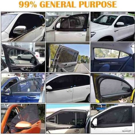 Pare-soleil voiture - - 2 PCS - Protection UV - 110x50 cm - Élastique et flexible (1/4)