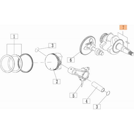Albero motore generatore modelli PGE48iS ORIGINALE EMAK L66152631