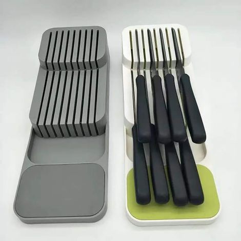 Porte-épices, support à couteaux, étagère de rangement multifonctionnelle pour ustensiles et assaisonnements de cuisine, bloc à couteaux (1/5)