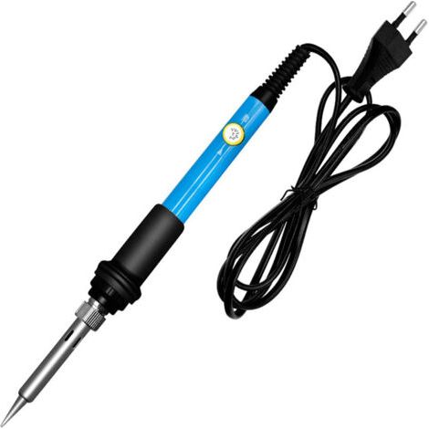 Fer à souder électrique 60W 220V – Plage de température 200-450°C – Poignée isolée – 5 embouts interchangeables pour divers travaux