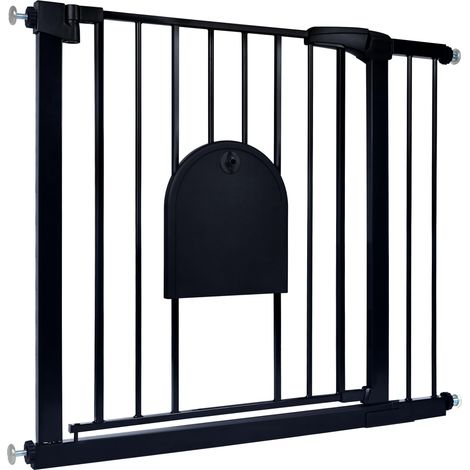 Naizy – Barrière de sécurité extensible pour enfants et animaux – Sans perçage – Double verrouillage – Hauteur 77 cm – Largeur 85-95 cm