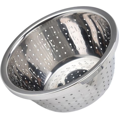 Gemüsewaschkorb, rostfreies Multifunktions-Edelstahlsieb für Küche und Haushalt, silberfarben, 18 cm