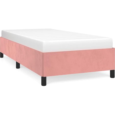 Maison Exclusive - Bettgestell Rosa 80x200 cm Samt (1/5)