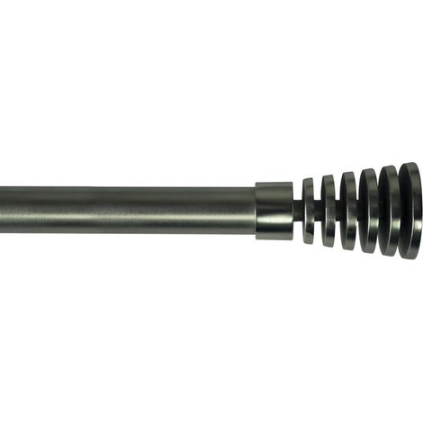 Secodir – Kit tringle à rideau extensible 110-210 cm – Supports réglables 9-14 cm – Acier haute qualité – Ø19 mm – Design unique (1/5)
